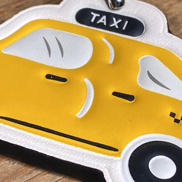 Coach NYC Yellow Checkered Taxi Cab Leather Key Fob Bag Charm Keychain🚕 - Picture 8 of 15